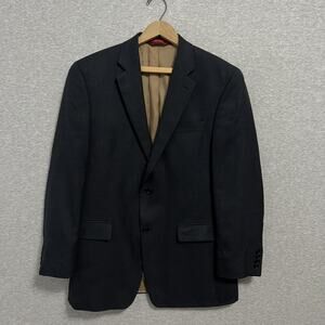IZOD Blazer Mens 40R Navy Blue Two Button Sport Coat Classic Fit Lined Jacket